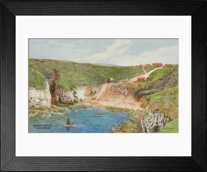 Framed Print : North Landing, Flamborough, North Yorkshire Framed Print : North Landing, Flamborough, North Yorkshire