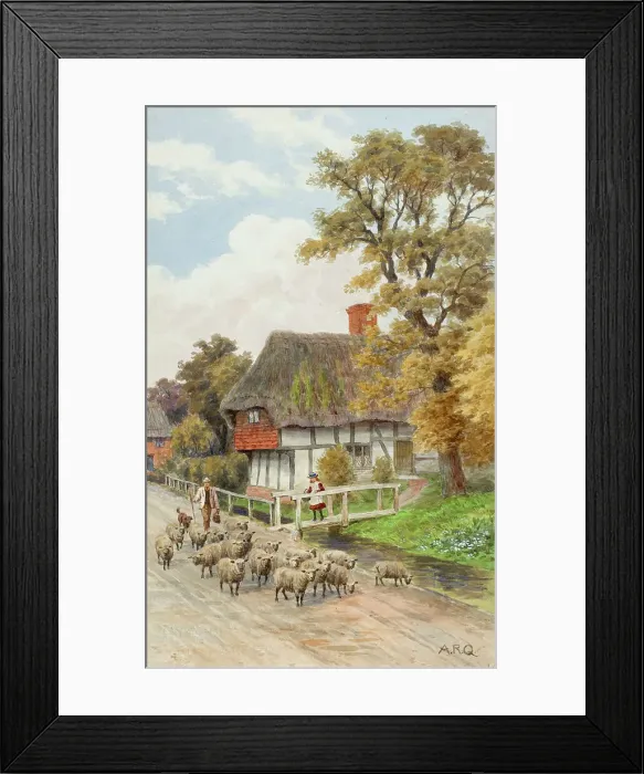 Framed Print : Thatched cottage at Frogholt near Folkestone, Kent Framed Print : Thatched cottage at Frogholt near Folkestone, Kent