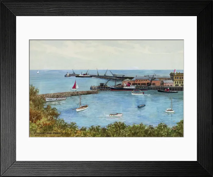 Framed Print : Folkestone Harbour, Kent Framed Print : Folkestone Harbour, Kent