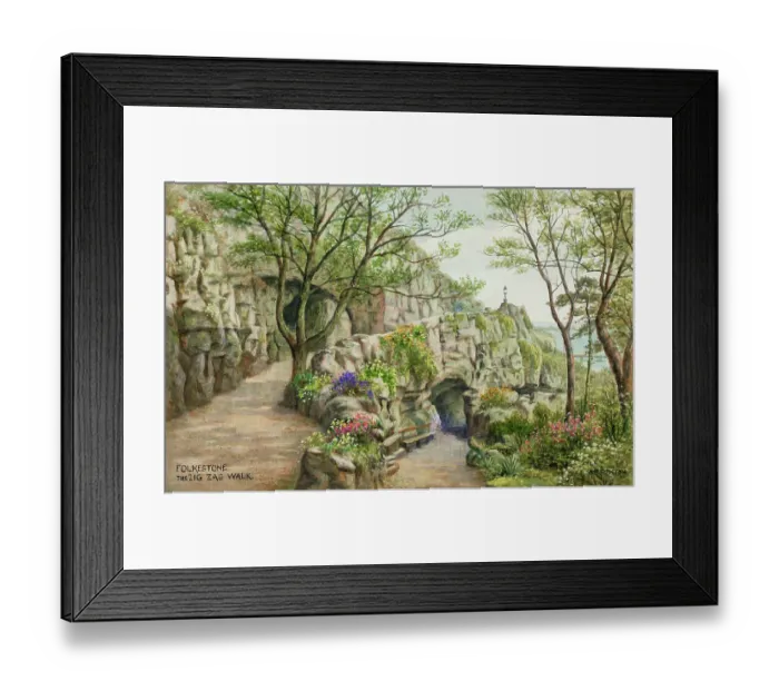 Framed Print : Zigzag Walk, Folkestone, Kent Framed Print : Zigzag Walk, Folkestone, Kent