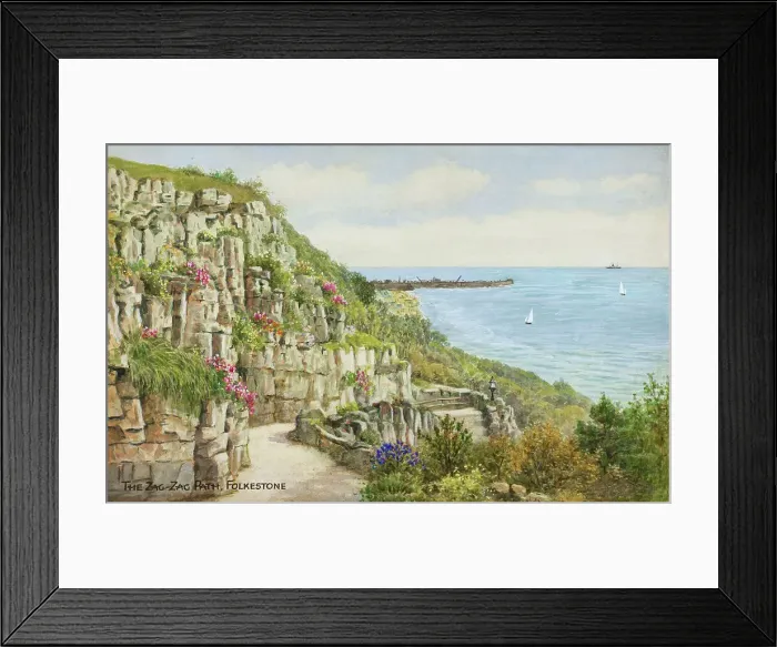 Framed Print : Zigzag Path, Folkestone, Kent Framed Print : Zigzag Path, Folkestone, Kent