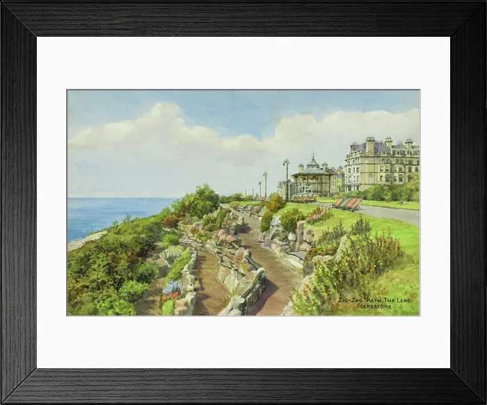 Framed Print : Zigzag Path, The Leas, Folkestone, Kent Framed Print : Zigzag Path, The Leas, Folkestone, Kent