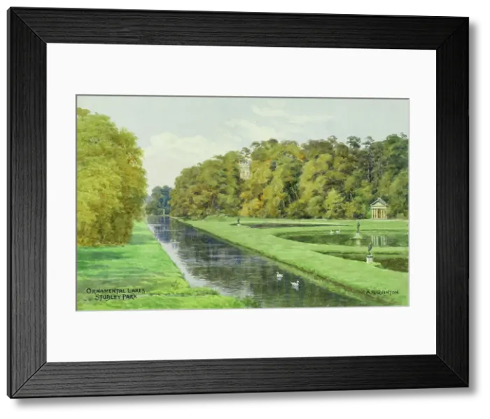 Framed Print : Ornamental Lakes, Studley Park, North Yorkshire Framed Print : Ornamental Lakes, Studley Park, North Yorkshire