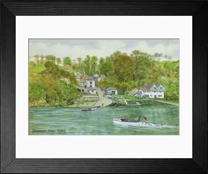 Framed Print : Bodinnick Ferry near Fowey, Cornwall Framed Print : Bodinnick Ferry near Fowey, Cornwall