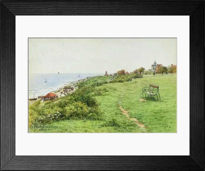 Framed Print : Frinton-on-Sea, Essex, looking west from cliffs Framed Print : Frinton-on-Sea, Essex, looking west from cliffs