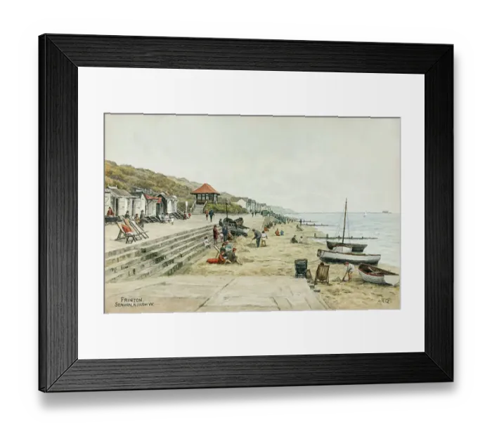 Framed Print : Sea walk, Frinton-on-Sea, Essex, viewed from west Framed Print : Sea walk, Frinton-on-Sea, Essex, viewed from west