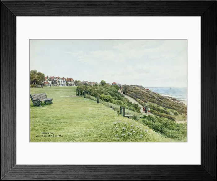 Framed Print : Greensward and Cliffs, Frinton-on-Sea, Essex Framed Print : Greensward and Cliffs, Frinton-on-Sea, Essex