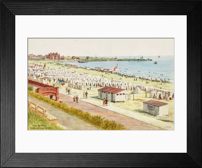Framed Print : Beach at Gorleston-on-Sea, Norfolk Framed Print : Beach at Gorleston-on-Sea, Norfolk