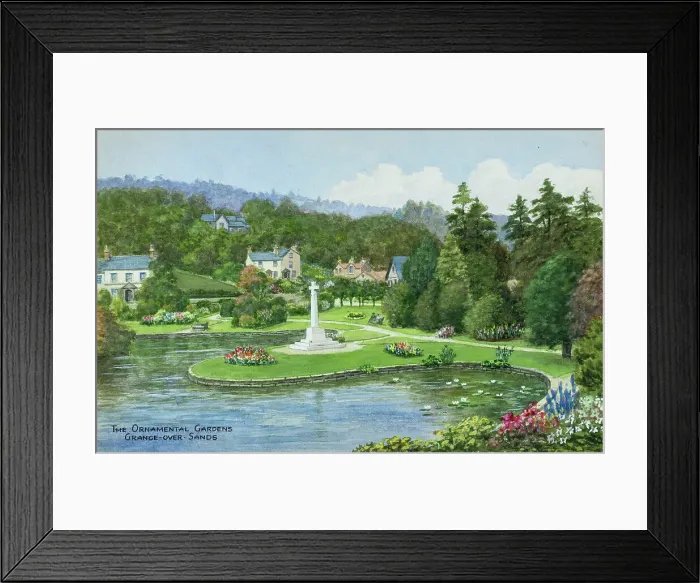 Framed Print : Ornamental Gardens, Grange over Sands, Morecambe Bay Framed Print : Ornamental Gardens, Grange over Sands, Morecambe Bay