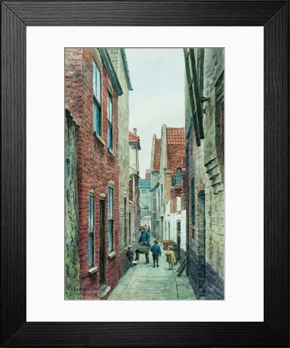 Framed Print : A Yarmouth Row, Great Yarmouth, Norfolk