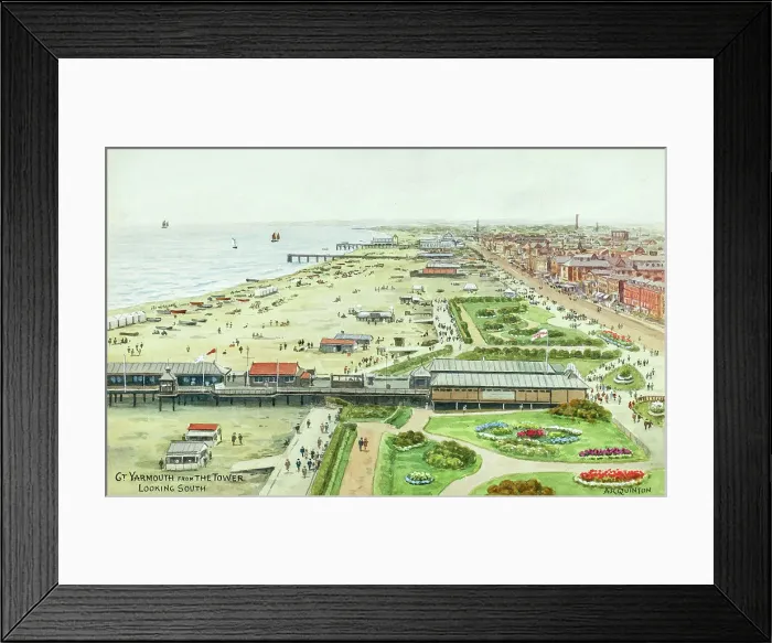 Framed Print : Great Yarmouth, Norfolk, looking south from Tower Framed Print : Great Yarmouth, Norfolk, looking south from Tower