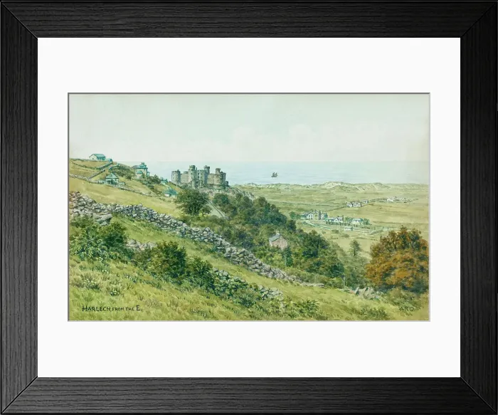Framed Print : Harlech Castle, Gwynedd, Wales, from the east Framed Print : Harlech Castle, Gwynedd, Wales, from the east