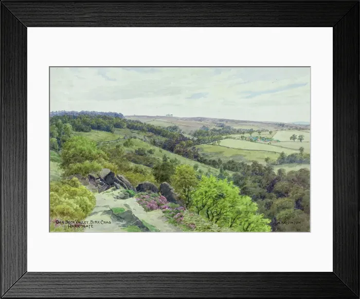 Framed Print : Oak Beck Valley, Birk Crag, Harrogate, North Yorkshire Framed Print : Oak Beck Valley, Birk Crag, Harrogate, North Yorkshire