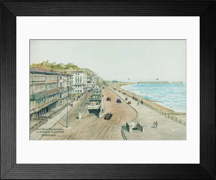 Framed Print : New Promenade, entrance to car park, Hastings, East Sussex Framed Print : New Promenade, entrance to car park, Hastings, East Sussex