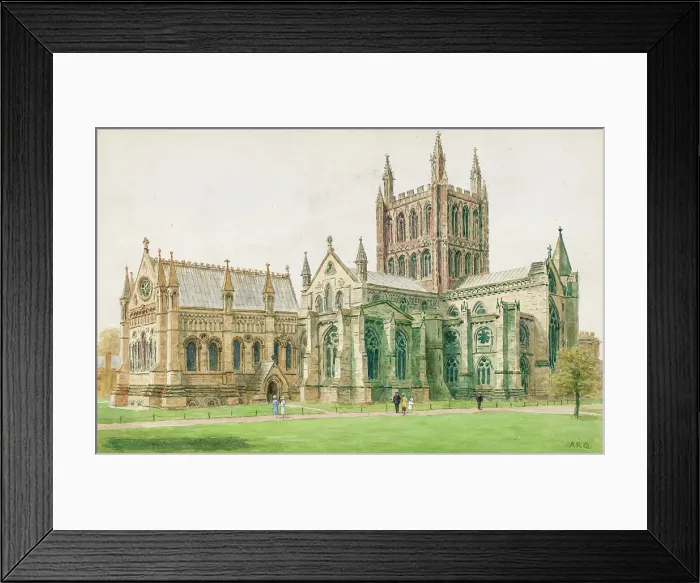 Framed Print : Hereford Cathedral, Herefordshire Framed Print : Hereford Cathedral, Herefordshire