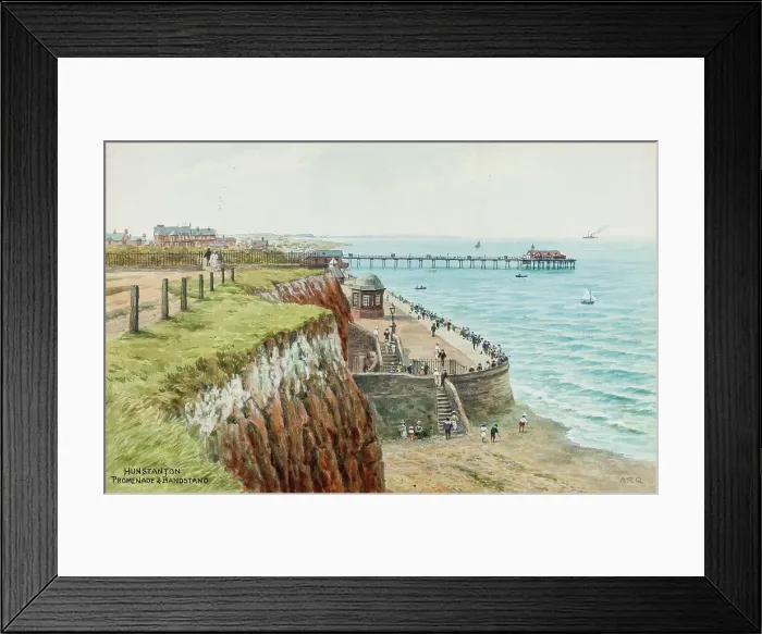 Framed Print : Promenade and Bandstand, Hunstanton, Norfolk Framed Print : Promenade and Bandstand, Hunstanton, Norfolk