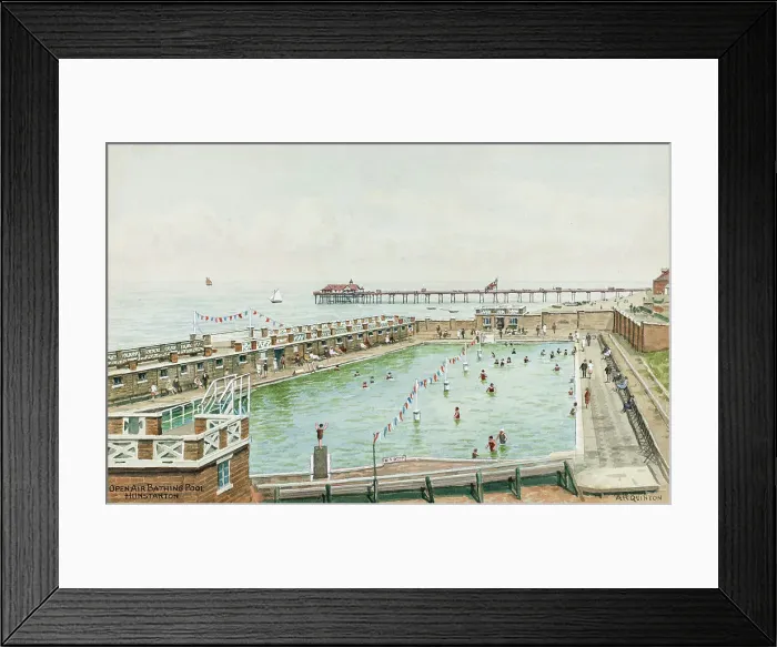 Framed Print : Open Air Bathing Pool, Hunstanton, Norfolk Framed Print : Open Air Bathing Pool, Hunstanton, Norfolk