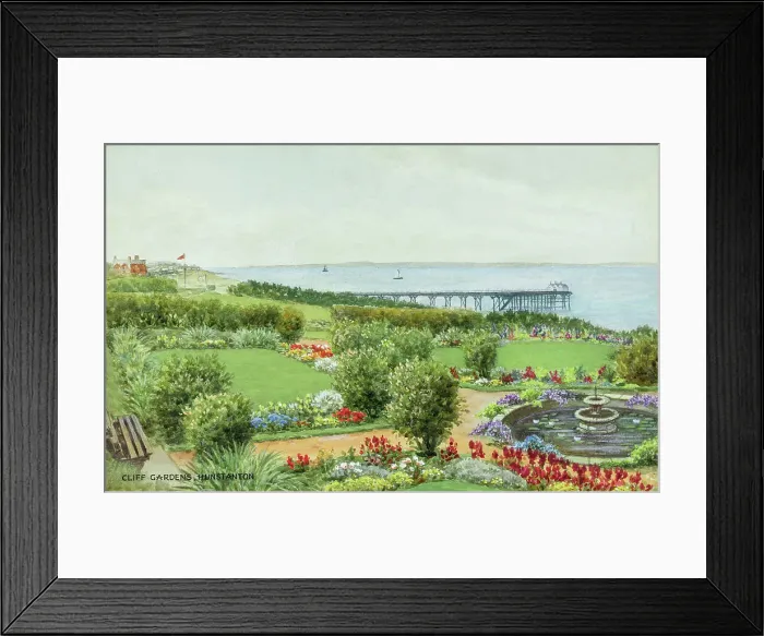 Framed Print : Cliff Gardens, Hunstanton, Norfolk Framed Print : Cliff Gardens, Hunstanton, Norfolk
