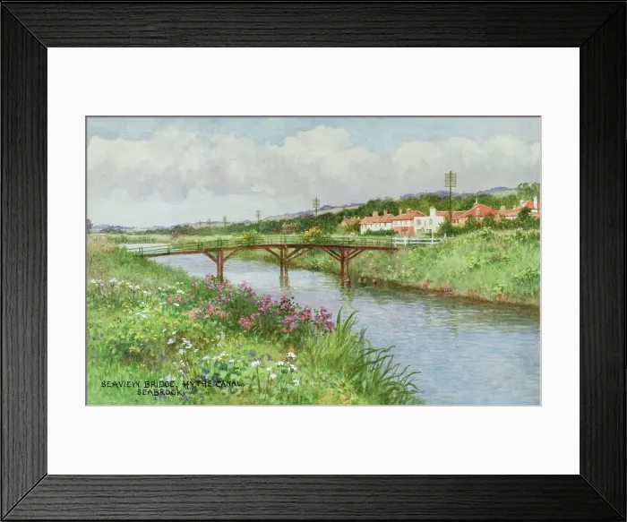 Framed Print : Seaview Bridge, Hythe Canal, Seabrook, Kent Framed Print : Seaview Bridge, Hythe Canal, Seabrook, Kent