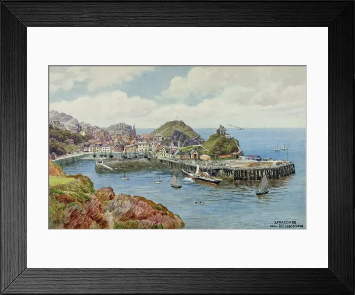 Framed Print : Ilfracombe, North Devon, viewed from Hillsborough Framed Print : Ilfracombe, North Devon, viewed from Hillsborough