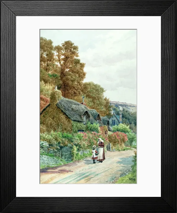 Framed Print : Thatched cottage at Lee near Ilfracombe, Devon Framed Print : Thatched cottage at Lee near Ilfracombe, Devon