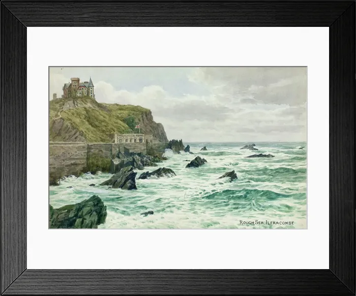 Framed Print : Rough sea at Ilfracombe, North Devon Framed Print : Rough sea at Ilfracombe, North Devon