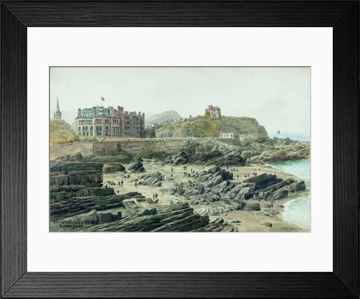 Framed Print : Wildersmouth Beach, Ilfracombe, North Devon Framed Print : Wildersmouth Beach, Ilfracombe, North Devon