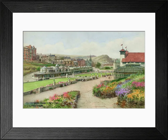 Framed Print : Promenade from Capstone, Ilfracombe, North Devon Framed Print : Promenade from Capstone, Ilfracombe, North Devon