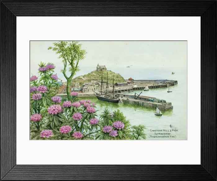 Framed Print : Lantern Hill and Pier, Ilfracombe, North Devon Framed Print : Lantern Hill and Pier, Ilfracombe, North Devon
