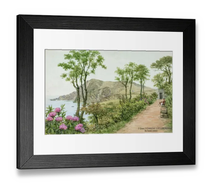 Framed Print : St James Gardens and Hillsborough, Ilfracombe, North Devon Framed Print : St James Gardens and Hillsborough, Ilfracombe, North Devon