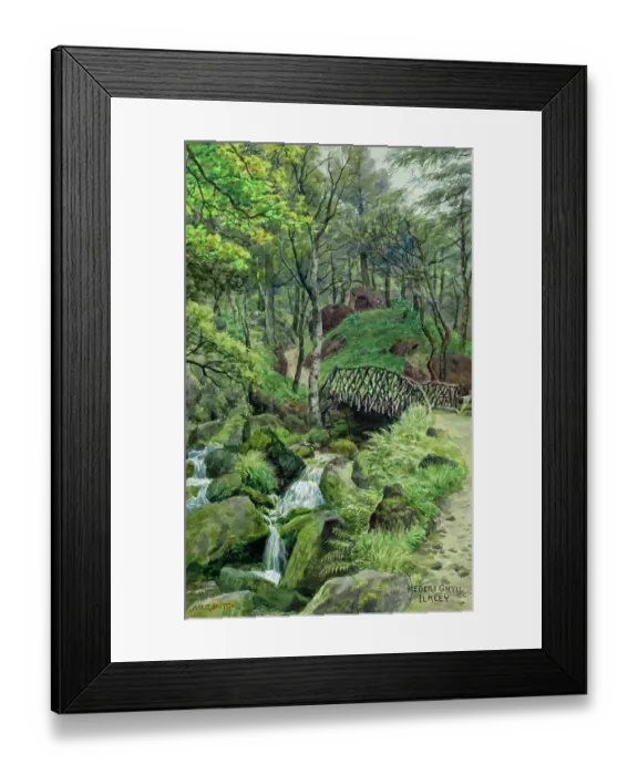 Framed Print : Heber's Ghyll, Ilkley and Ilkley Moor, West Yorkshire Framed Print : Heber's Ghyll, Ilkley and Ilkley Moor, West Yorkshire