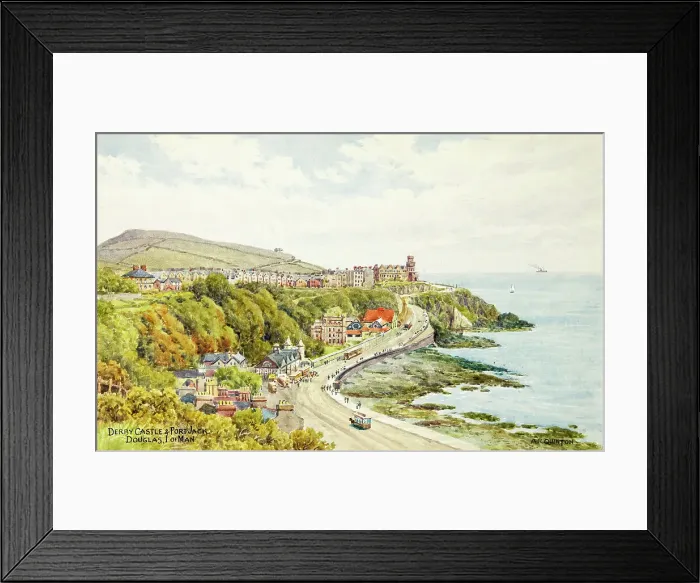 Framed Print : Derry Castle and Port Jack, Douglas, Isle of Man Framed Print : Derry Castle and Port Jack, Douglas, Isle of Man