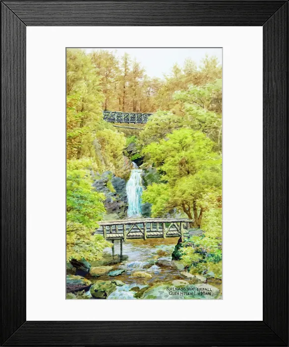Framed Print : Rhenass Waterfall, Glen Helen, Isle of Man Framed Print : Rhenass Waterfall, Glen Helen, Isle of Man
