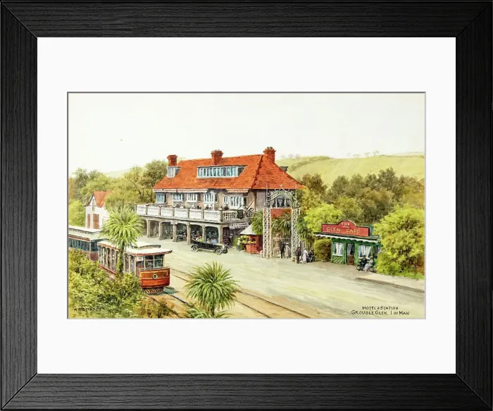 Framed Print : Hotel and Station, Groudle Glen, Isle of Man Framed Print : Hotel and Station, Groudle Glen, Isle of Man