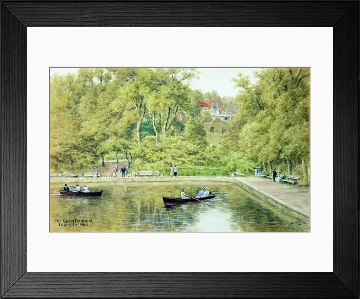 Framed Print : The Glen Garden, Laxey, Isle of Man Framed Print : The Glen Garden, Laxey, Isle of Man