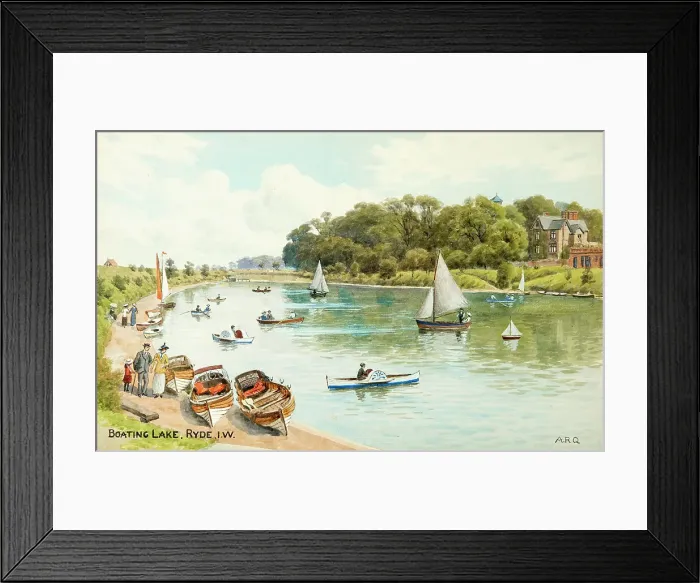 Framed Print : Boating Lake, Ryde, Isle of Wight Framed Print : Boating Lake, Ryde, Isle of Wight