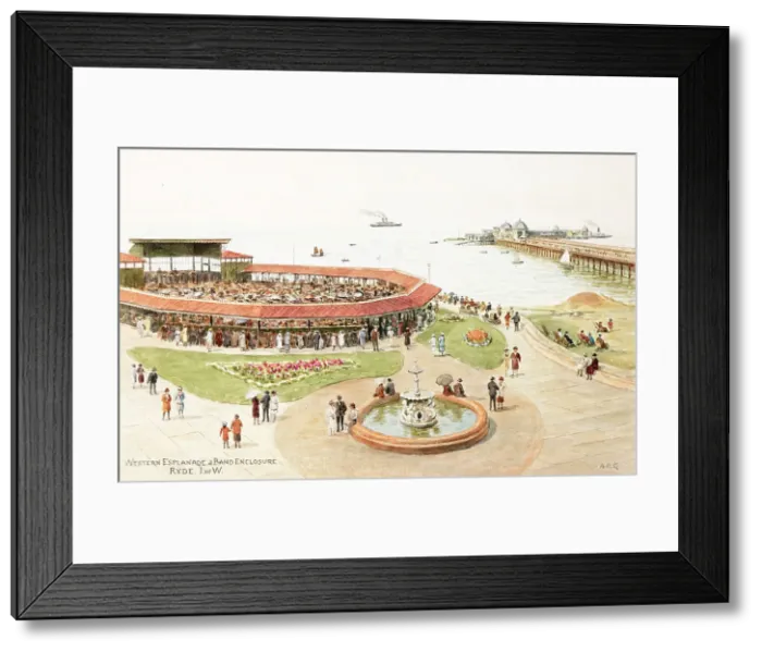 Framed Print : Western Esplanade and Band Enclosure, Isle of Wight Framed Print : Western Esplanade and Band Enclosure, Isle of Wight