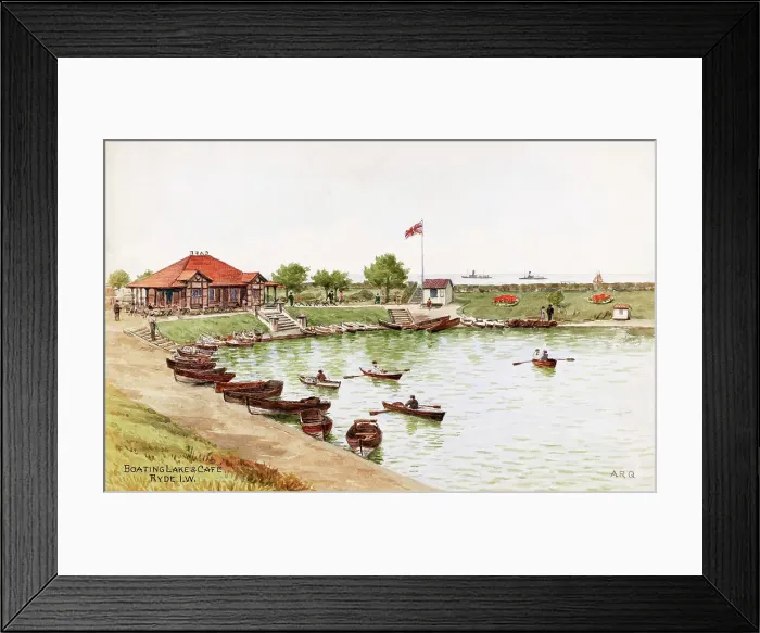Framed Print : Boating Lake and Cafe, Ryde, Isle of Wight Framed Print : Boating Lake and Cafe, Ryde, Isle of Wight