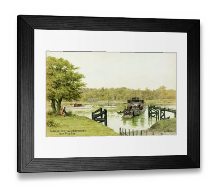 Framed Print : Car ferry arriving at Fishbourne, near Ryde, Isle of Wight Framed Print : Car ferry arriving at Fishbourne, near Ryde, Isle of Wight