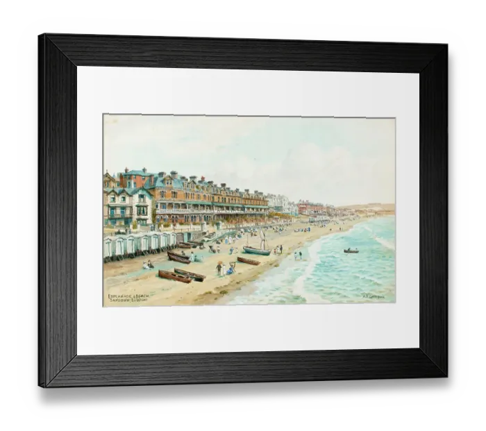 Framed Print : Esplanade and Beach at Sandown, Isle of Wight Framed Print : Esplanade and Beach at Sandown, Isle of Wight