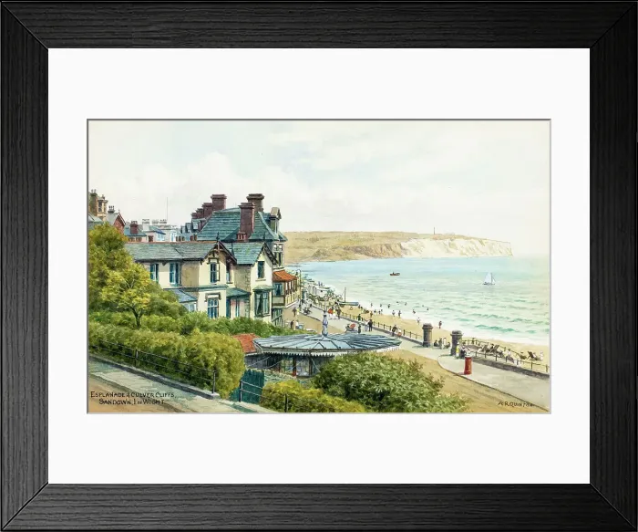 Framed Print : Esplanade and Culver Cliffs, Sandown, Isle of Wight Framed Print : Esplanade and Culver Cliffs, Sandown, Isle of Wight