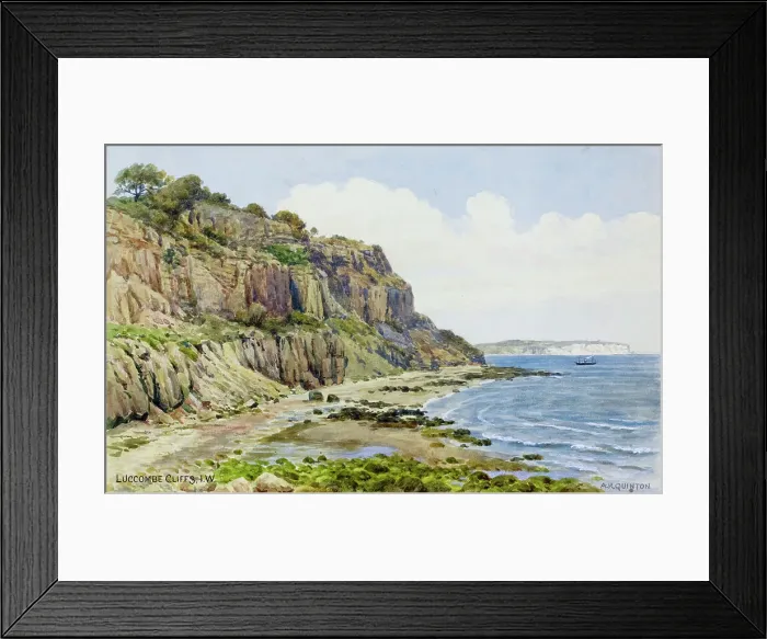 Framed Print : Luccombe Cliffs, Shanklin, Isle of Wight Framed Print : Luccombe Cliffs, Shanklin, Isle of Wight