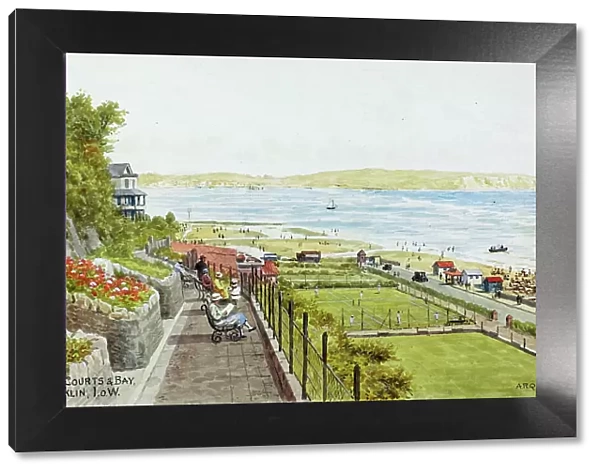 Tennis Courts and Bay, Shanklin, Isle of Wight