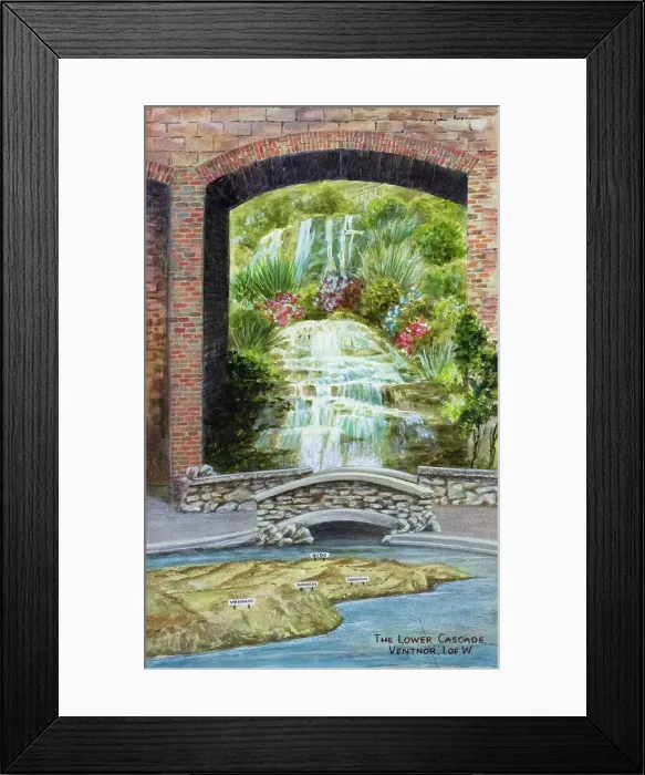 Framed Print : Lower Cascade, Ventnor, Isle of Wight Framed Print : Lower Cascade, Ventnor, Isle of Wight