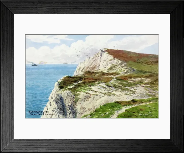 Framed Print : Highdown Cliffs, Freshwater, Isle of Wight Framed Print : Highdown Cliffs, Freshwater, Isle of Wight