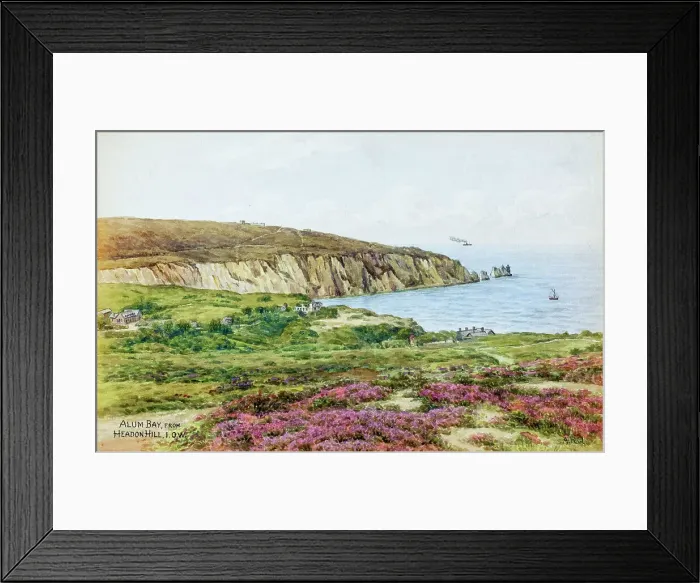 Framed Print : Alum Bay, from Headon Hill, Isle of Wight Framed Print : Alum Bay, from Headon Hill, Isle of Wight