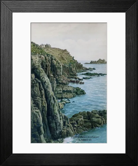 Framed Print : Cliffs and Rocks, Land's End, Cornwall Framed Print : Cliffs and Rocks, Land's End, Cornwall