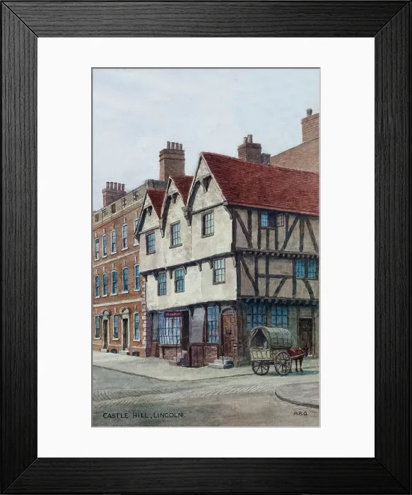 Framed Print : Castle Hill, Lincoln, Lincolnshire Framed Print : Castle Hill, Lincoln, Lincolnshire