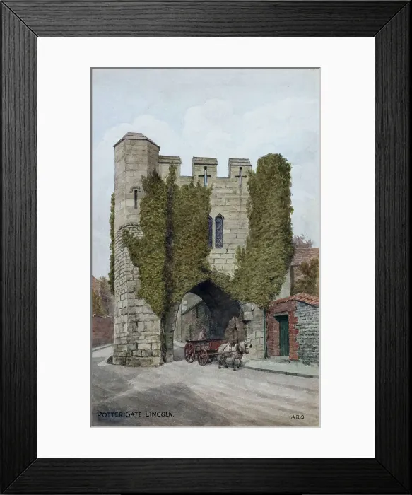 Framed Print : Potter Gate, Lincoln, Lincolnshire