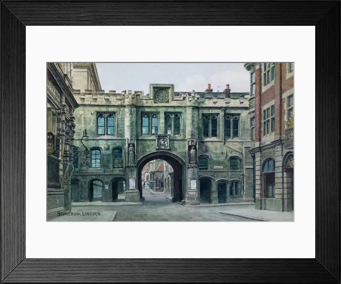 Framed Print : Stonebow, Lincoln, Lincolnshire Framed Print : Stonebow, Lincoln, Lincolnshire